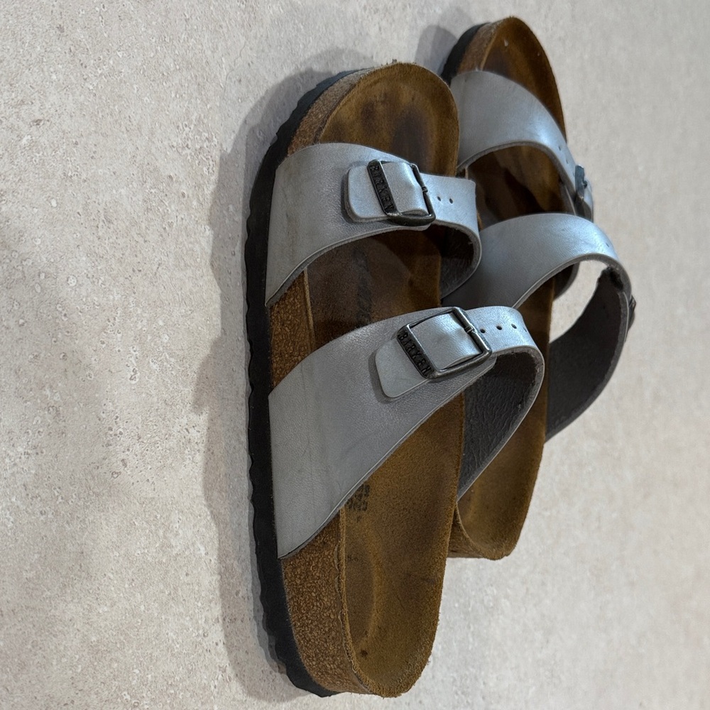 Birkenstock Light Gray Double Strap Sandals